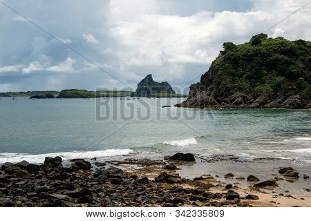 Beautiful View Of Meio Beach On The Northeast Side Of Fernando De Noronha, Brazil In The State Of Pe