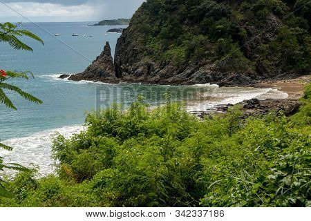 Beautiful View Of Meio Beach On The Northeast Side Of Fernando De Noronha, Brazil In The State Of Pe