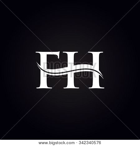 Fh Letter Type Logo Design Vector Template. Abstract Letter Fh Logo Design