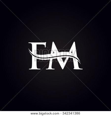 Fm Letter Type Logo Design Vector Template. Abstract Letter Fm Logo Design