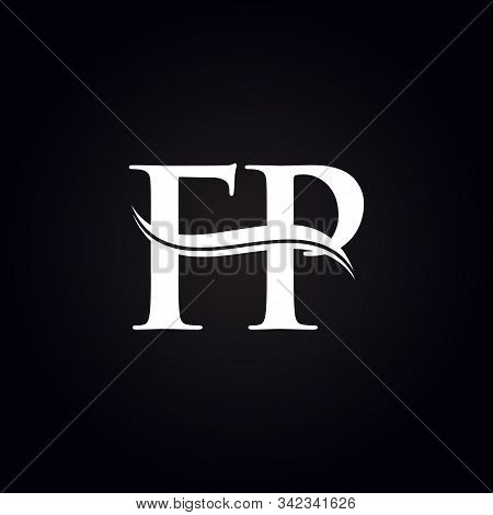 Fp Letter Type Logo Design Vector Template. Abstract Letter Fp Logo Design
