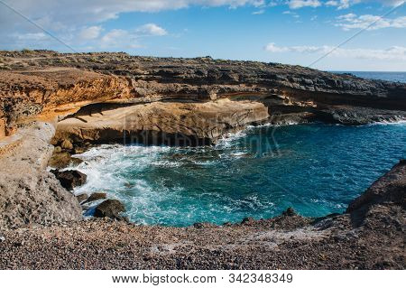 Adeje El Puertito. Tenerife. Spain. The Bay In The South Of Tenerife