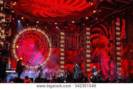 Warsaw, Poland. 10 January 2016. Wosp. Free Concert At The Charity Campaign Of The Great Orchestra O