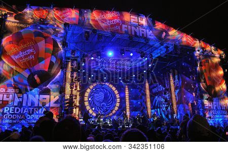 Warsaw, Poland. 10 January 2016. Wosp. Free Concert At The Charity Campaign Of The Great Orchestra O