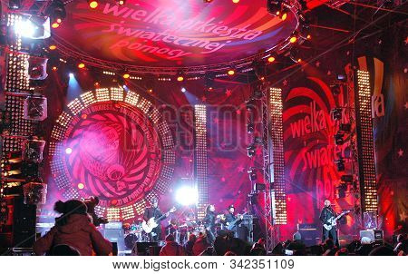 Warsaw, Poland. 10 January 2016. Wosp. Free Concert At The Charity Campaign Of The Great Orchestra O