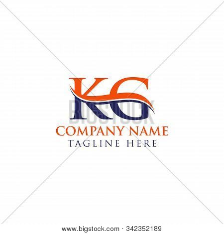 Initial Kg Letter Logo Design Vector Template. Abstract Letter Kg Logo Design