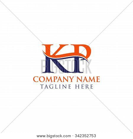 Initial Kp Letter Logo Design Vector Template. Abstract Letter Kp Logo Design