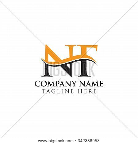 Swoosh Letter Nf Logo Design Vector Template. Nf Letter Logo Design.