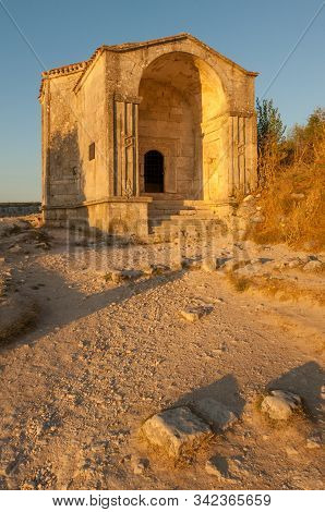 Medieval Mausoleum Of Princess Dzhanike Khanym, Daughter Of Golden Horde Khan Tokhtamysh, In Ancient