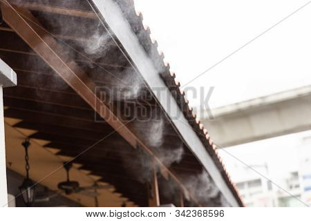 Mist Cooling System On Commecial Building To Manage Ambient Temperature