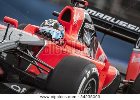 バレンシア, スペイン - 6 月 22 日: ティモ ・ グロックのフォーミュラ 1 グランプリ ヨーロッパ, ヴァレンシア市街地コース