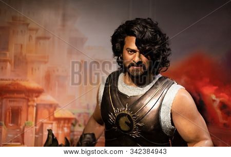 Bangkok, Thailand - November 29 2019: A Wax Statue Of Bahubali  Portrayed By South-indian Actor Prab