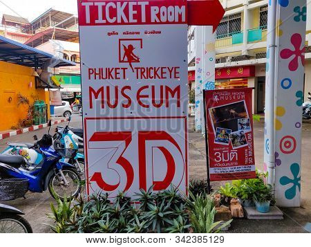 Phuket, Thailand - November 27 2019: Trickeye Museum In Phuket, Thailand.