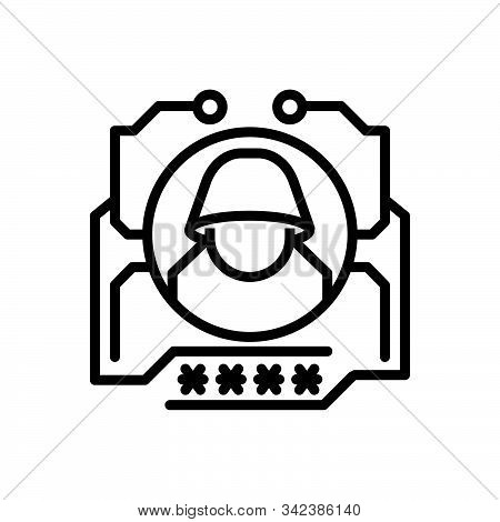 Black Line Icon For Hack Hackney Mercenary Stipendiary Ticca