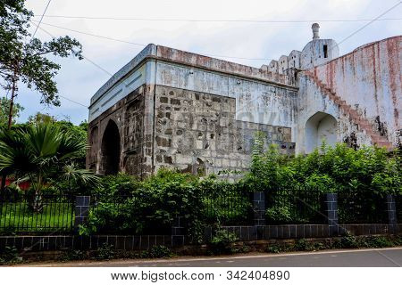 Aurangabad, Maharashtra, India - August 15 2019: Rangeen Gate Historical Place Side View