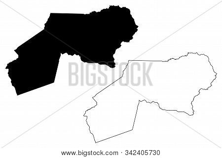 Ogooue-ivindo Province (subdivisions Of Gabon, Gabonese Republic) Map Vector Illustration, Scribble 