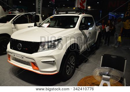 Pasay, Ph - Nov. 16: Nissan Navara Pick Up Truck At Manila Auto Salon On November 16, 2019 In Smx Co