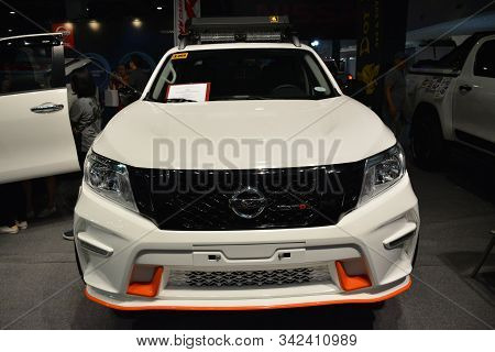 Pasay, Ph - Nov. 16: Nissan Navara Pick Up Truck At Manila Auto Salon On November 16, 2019 In Smx Co