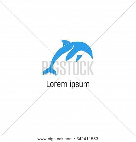 Modern Dolphin Smart Fish Jump Logo In The Sea Template Design For Hotels, Travel, Spa, Beach Servic