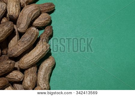 Uncleaned Inshell Peanuts. Peanuts, For Background Or Textures.