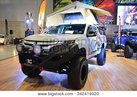 Pasay, Ph - Nov. 16: Mitsubishi Strada Pick Up At Manila Auto Salon On November 16, 2019 In Smx Conv