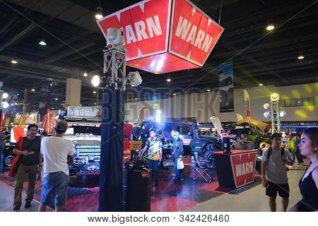 Pasay, Ph - Nov. 16: Warn Winch Exhibit Booth At Manila Auto Salon On November 16, 2019 In Smx Conve