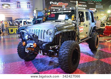 Pasay, Ph - Nov. 16: Jeep Rubicon At Manila Auto Salon On November 16, 2019 In Smx Convention Center