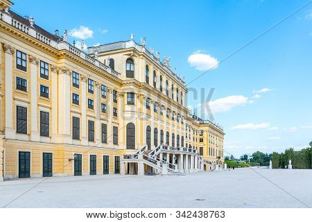 Vienna, Austria - 23 July, 2019: Schonbrunn Palace, German: Schloss Schonbrun, Baroque Summer Reside