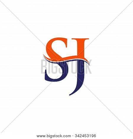 Swoosh Letter Sj Logo Design Vector Template. Sj Letter Logo Design