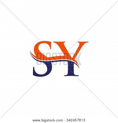 Swoosh Letter Sy Logo Design Vector Template. Sy Letter Logo Design