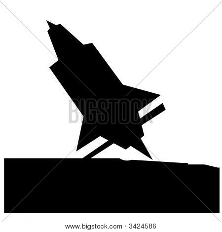 Silhouetten-Rakete