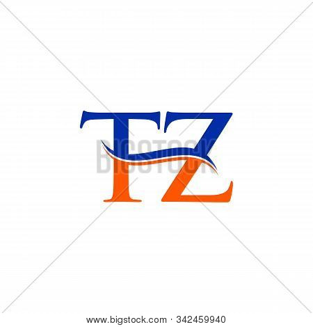 Swoosh Letter Tz Logo Design Vector Template. Tz Letter Logo Design