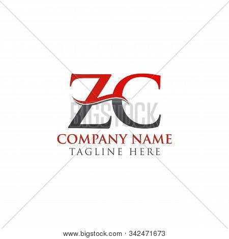 Initial Zc Letter Linked Logo Vector Template. Creative Letter Zc Logo Vector.