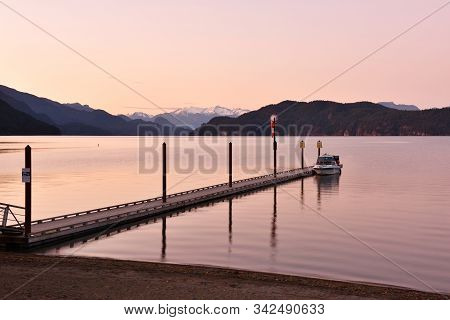 Harrison Lake Beach Sunset