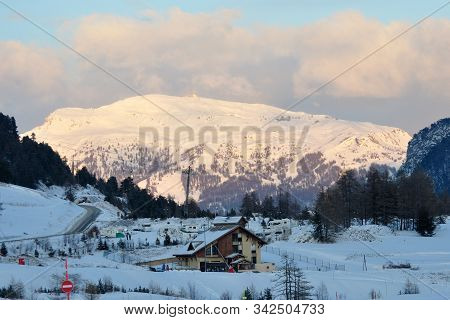 Walk In The Station Of Montgenevre Taken By The Cold, The Snow And The Frost.