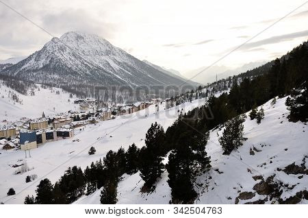 Walk In The Station Of Montgenevre Taken By The Cold, The Snow And The Frost.