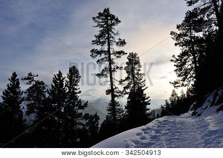 Walk In The Station Of Montgenevre Taken By The Cold, The Snow And The Frost.