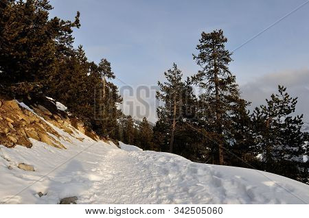 Walk In The Station Of Montgenevre Taken By The Cold, The Snow And The Frost.