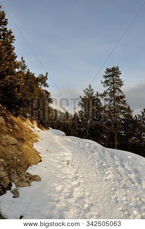 Walk In The Station Of Montgenevre Taken By The Cold, The Snow And The Frost.