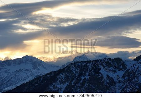 Walk In The Station Of Montgenevre Taken By The Cold, The Snow And The Frost.