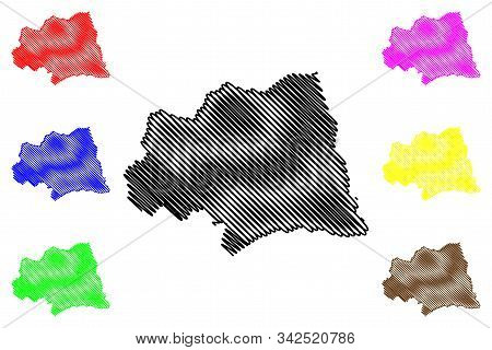 Canelones Department (departments Of Uruguay, Oriental Republic Of Uruguay) Map Vector Illustration,