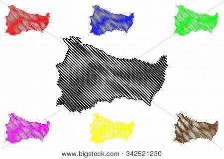 Paysandu Department (departments Of Uruguay, Oriental Republic Of Uruguay) Map Vector Illustration, 