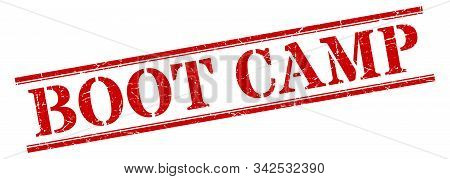 Boot Camp Stamp. Boot Camp Square Grunge Sign. Boot Camp