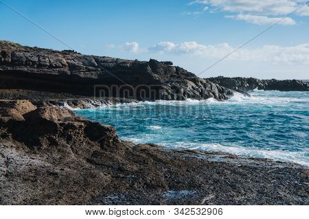 Adeje El Puertito. Tenerife. Spain. The Bay In The South Of Tenerife