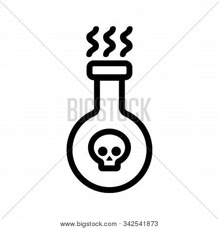 Minzurka With Poison Icon Vector. A Thin Line Sign. Isolated Contour Symbol Illustration