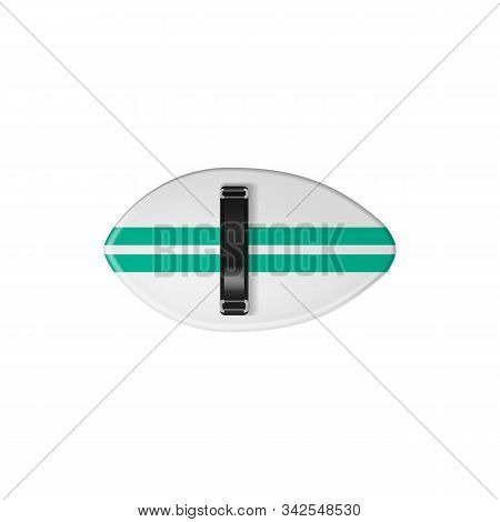 Hand-gun Board Isolated Surfing Platform With Handle. Vector Mini Gun Surfboard, Handboard