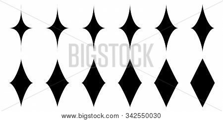 Set Bling Sign Shine Clean Shine, Vector Symbol The Purity Of Order And Comfort