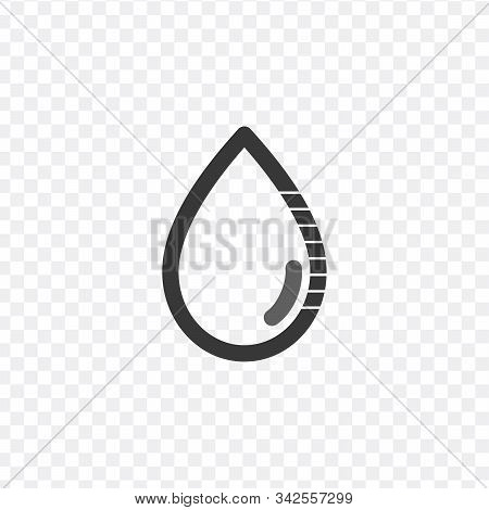 Water Drops Icon. Black Liquid Drop Symbol Illustration. Outline Waterdrop. Stock Vector Illustratio