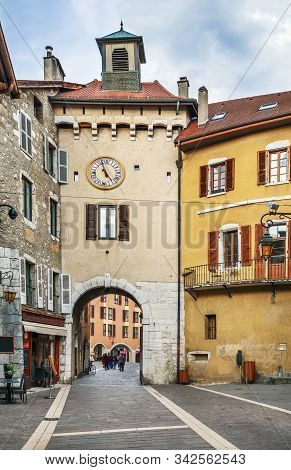 Sainte-claire Gate In Old Town Of Annecy, France