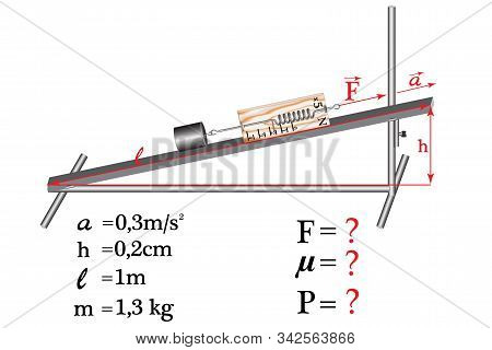 A Physical Task, Simple Mechanisms - An Inclined Plane Along Which The Load Moves, The Dynamometer R
